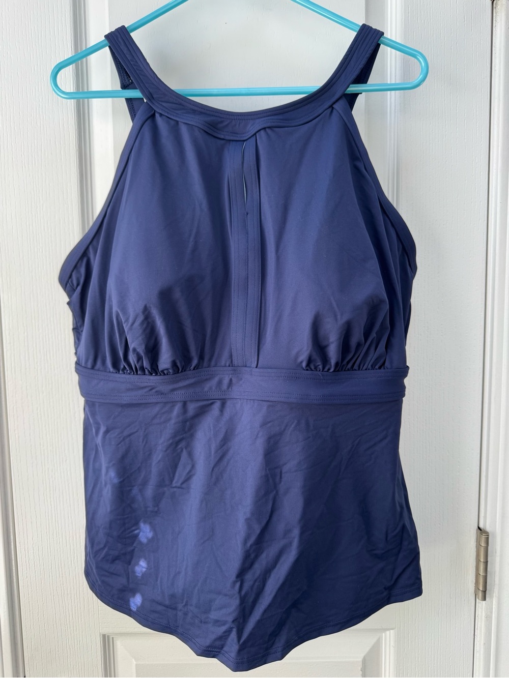 NWOT Lands' End Navy Keyhole High-Neck Slimming Swim Tankini